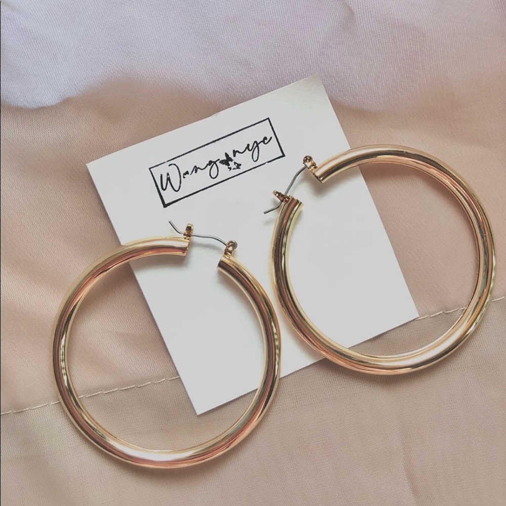 14K Plated Lightweight Gold Hoops